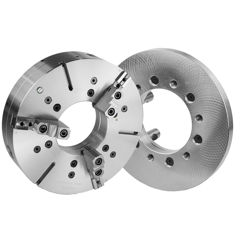 Chuck Kit for Manual Lathe With D115 Spindle Mount, 3Jaw, Adjustable