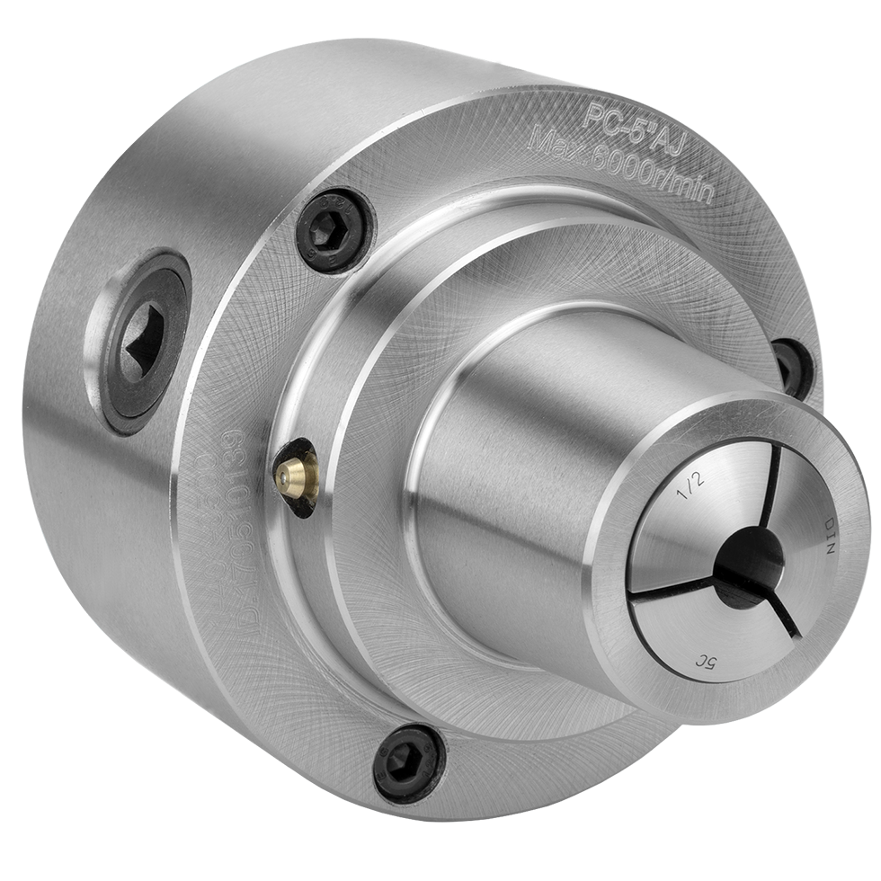 5C Collet Chuck, 5" Steel Body, Plain Back Gator Lathe Chucks