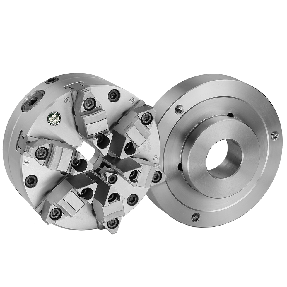 Chuck Kit for Manual Lathe With D18 Spindle Mount, 6Jaw, Adjustable, Gator Lathe Chucks